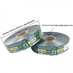 laminated material pet/vmpet/pe shampoo packaging plastic roll film with custom logo design printing