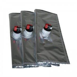 Recyclable Aluminum Foil 3L Liquid Packaging Plastic Storage Wine Bag In Box With Spout Tap